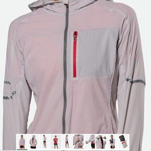 NATHAN Stealth Running Hooded Zip Jacket WINDCHIME color, WOMEN XL Size X-Large